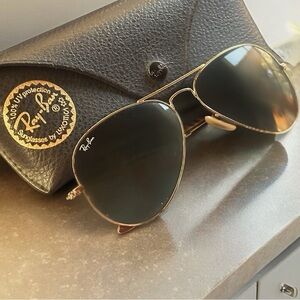 Ray-Ban for Brooks Brothers Capsule Collection 2011 Gold Aviator Sunglasses